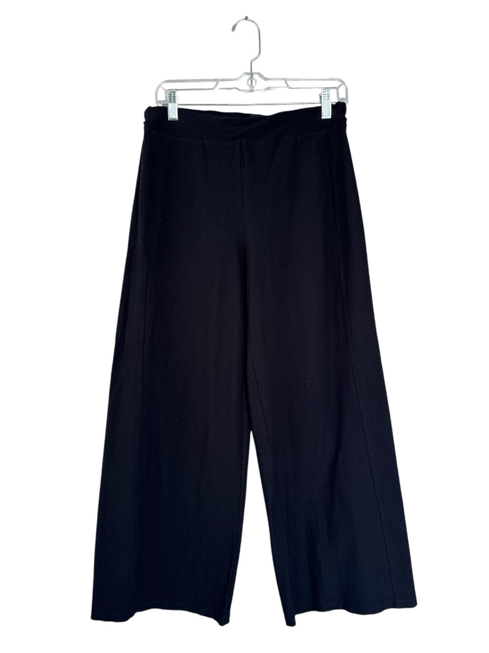 Eileen Fisher Petite Black Wide Leg Stretch Knit Pants Petite Small
